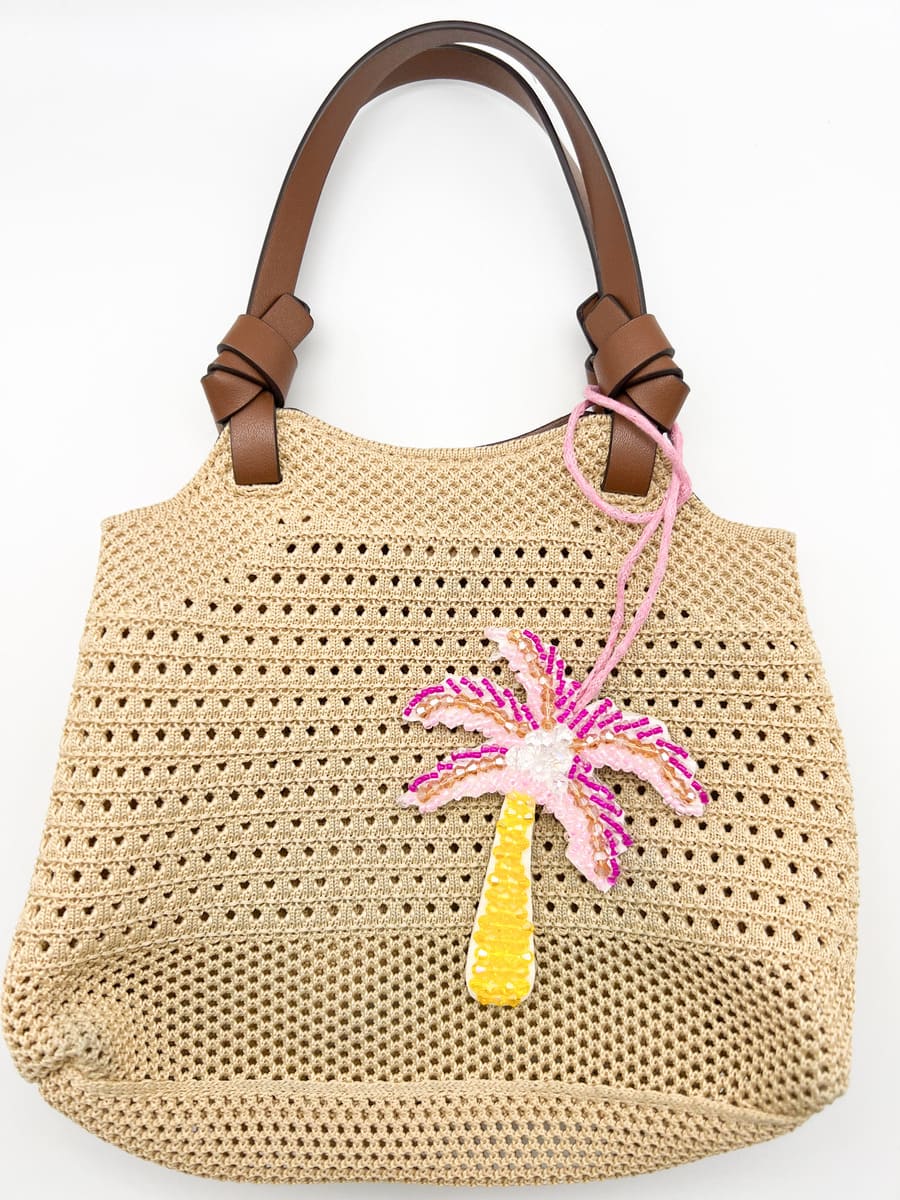 Anhänger PALM pink mit tasche