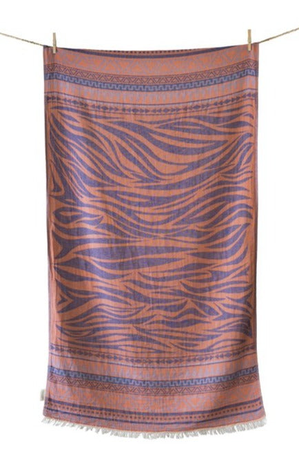 Strandtuch lila koralle