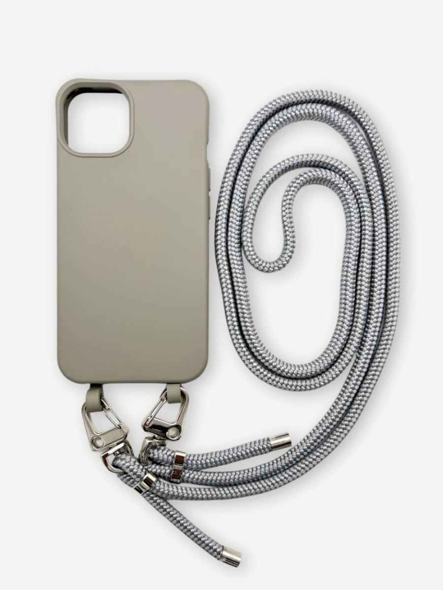 Handykette grau abnehmbare Kordel iPhone