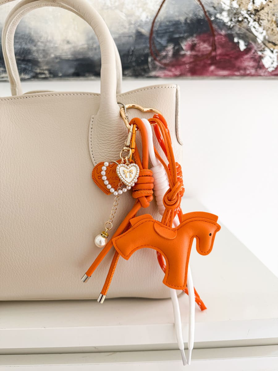 Taschenanhänger PONY orange