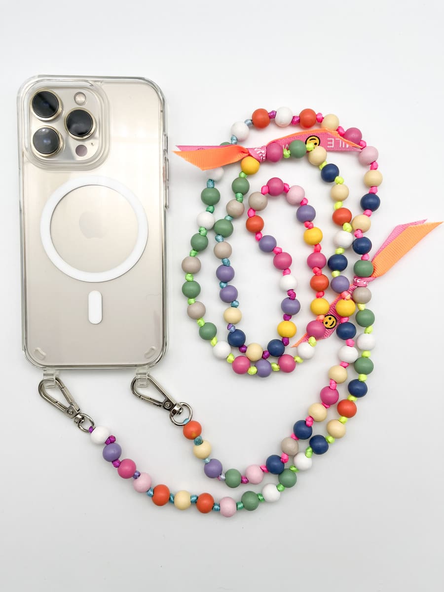 Crossbodykette IBIZA BUNT aus Holzperlen