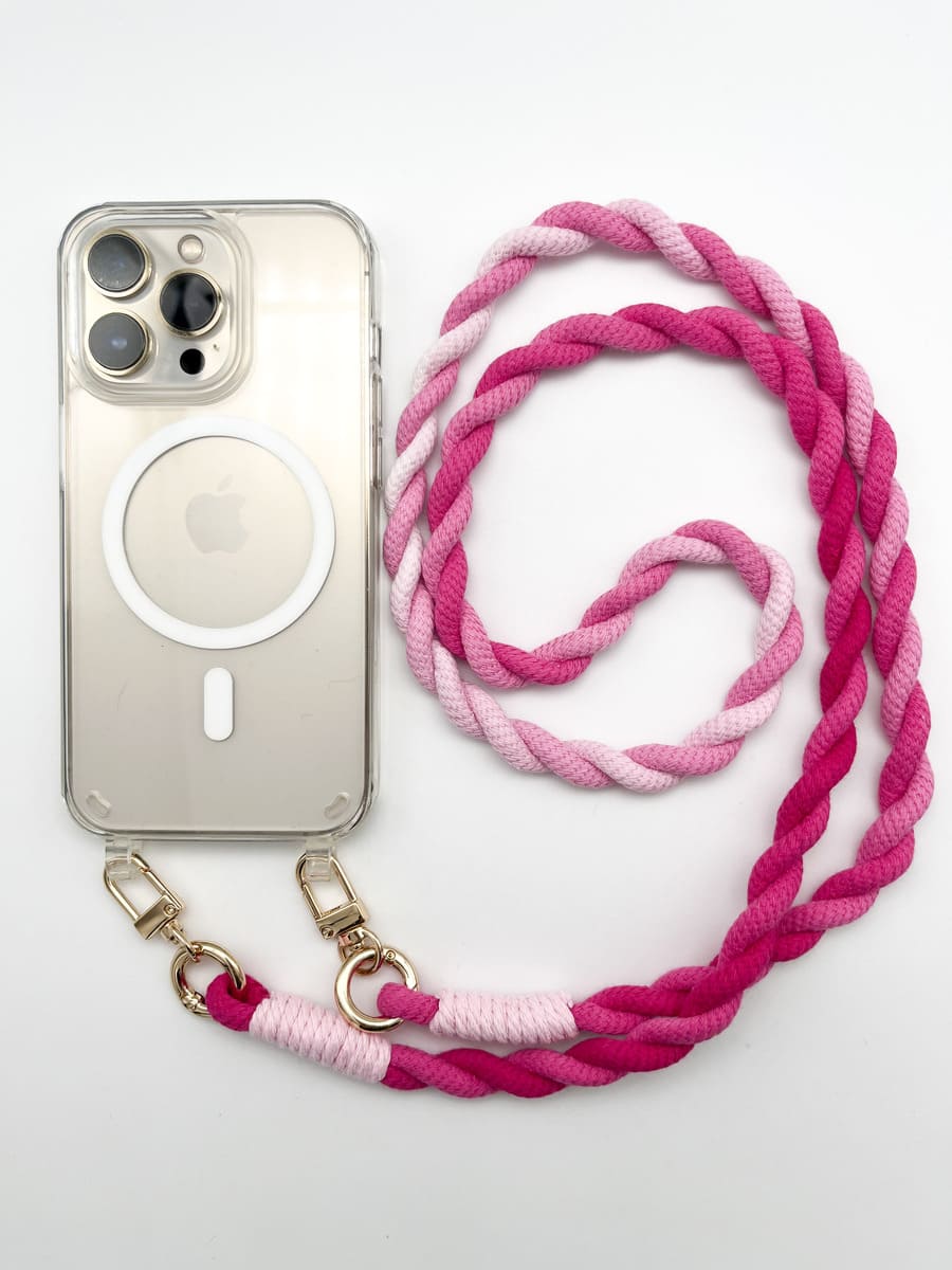 Handyband BALI PINK mit durchsichtiger Handyhülle