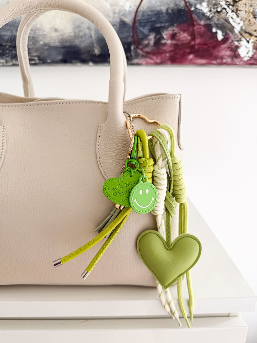 Taschenanhänger HEART GREEN