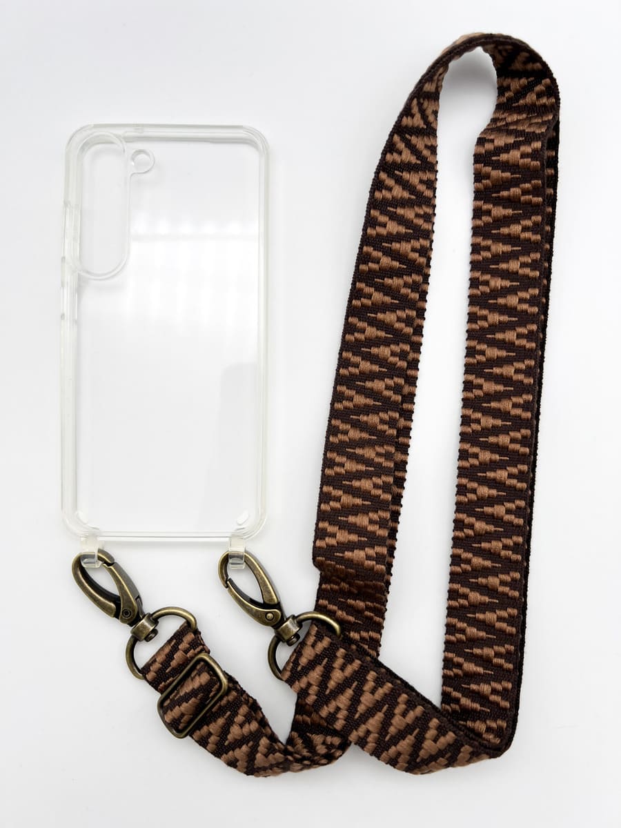 Set Handykette STRIPES COFFEE mit Hülle AIR für Samsung