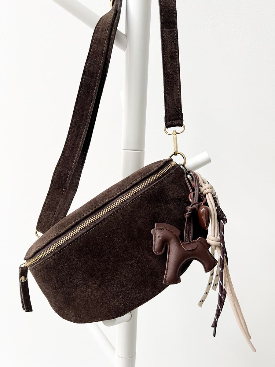 Crossbody Bag MIAMI VELOURS CHOCOLATE