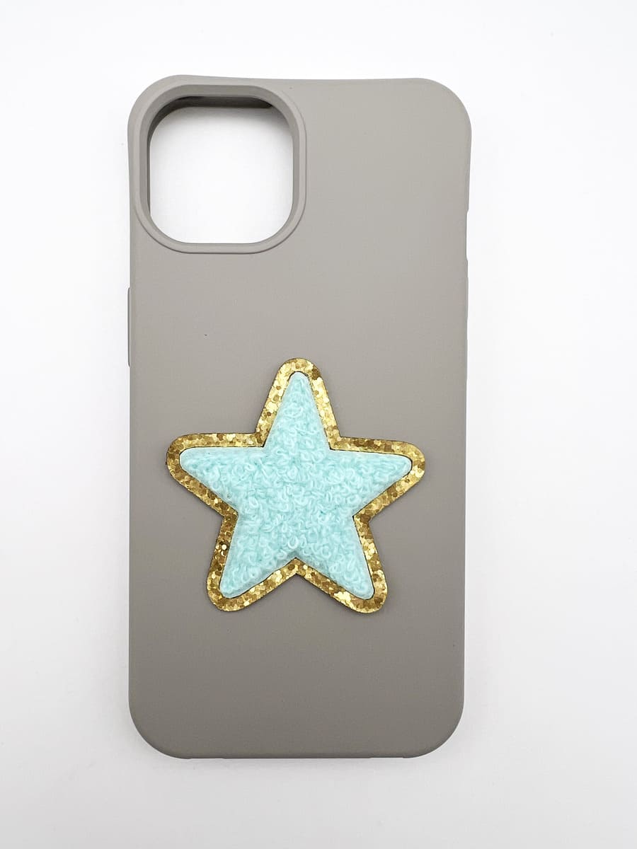 Sticker Stars ltürkis mit Handyhülle grau