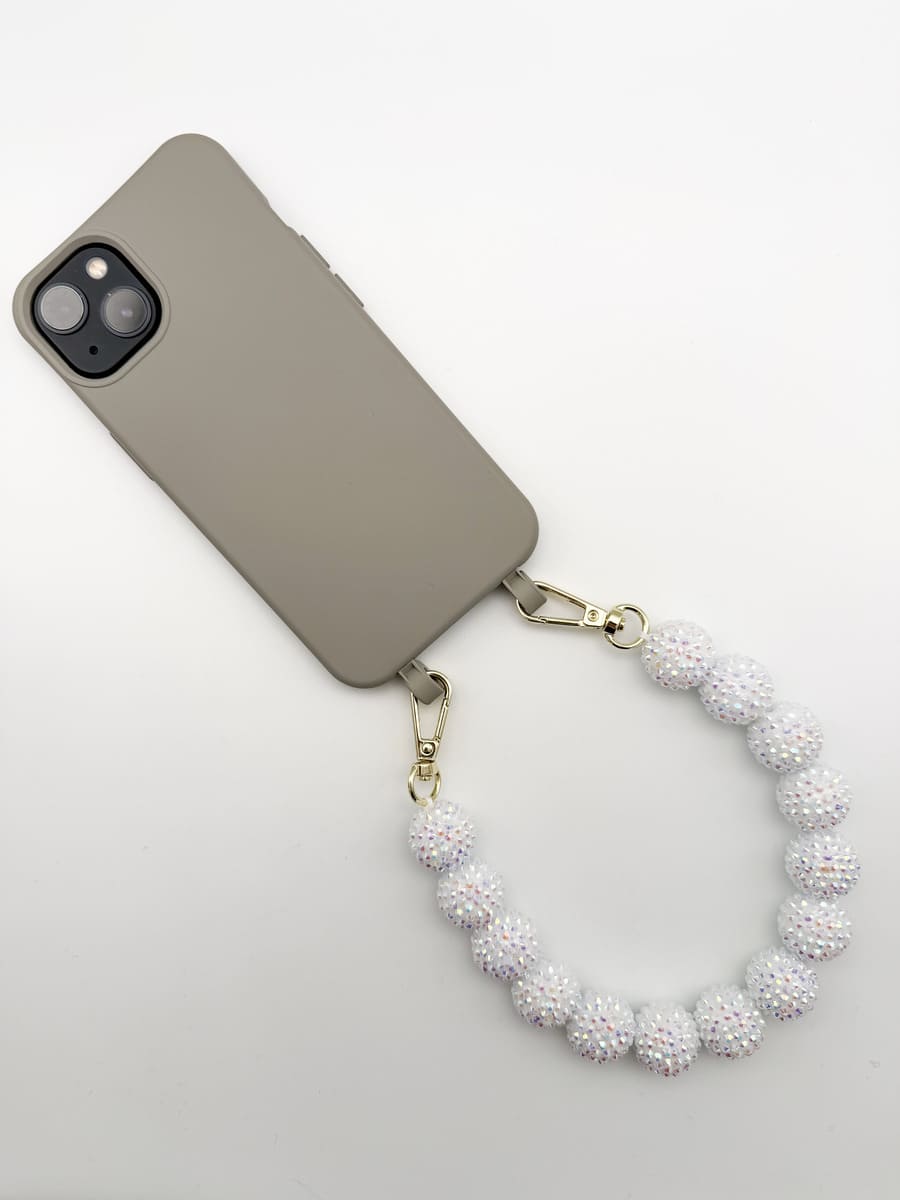 Handyanhänger SPARKLING BUBBLES white