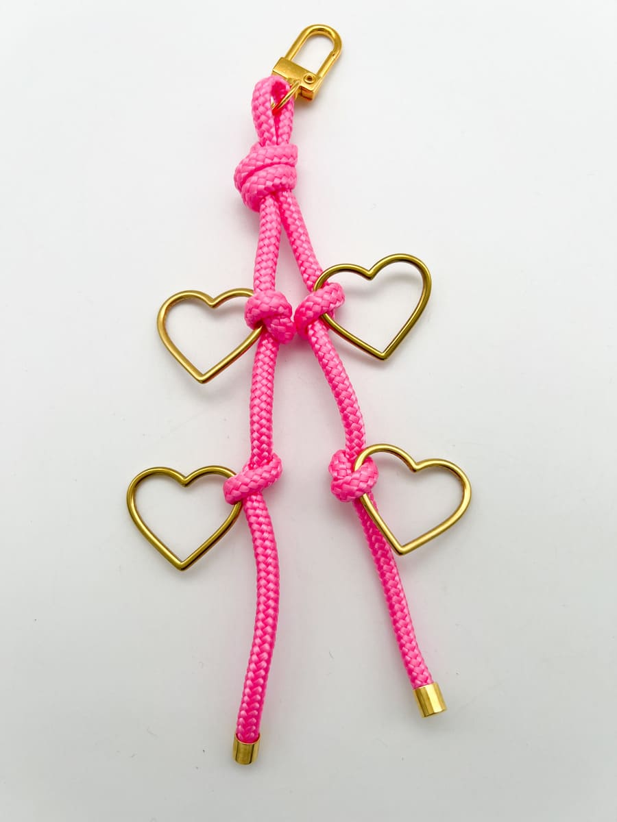 Anhänger GOLDEN HEARTS pink