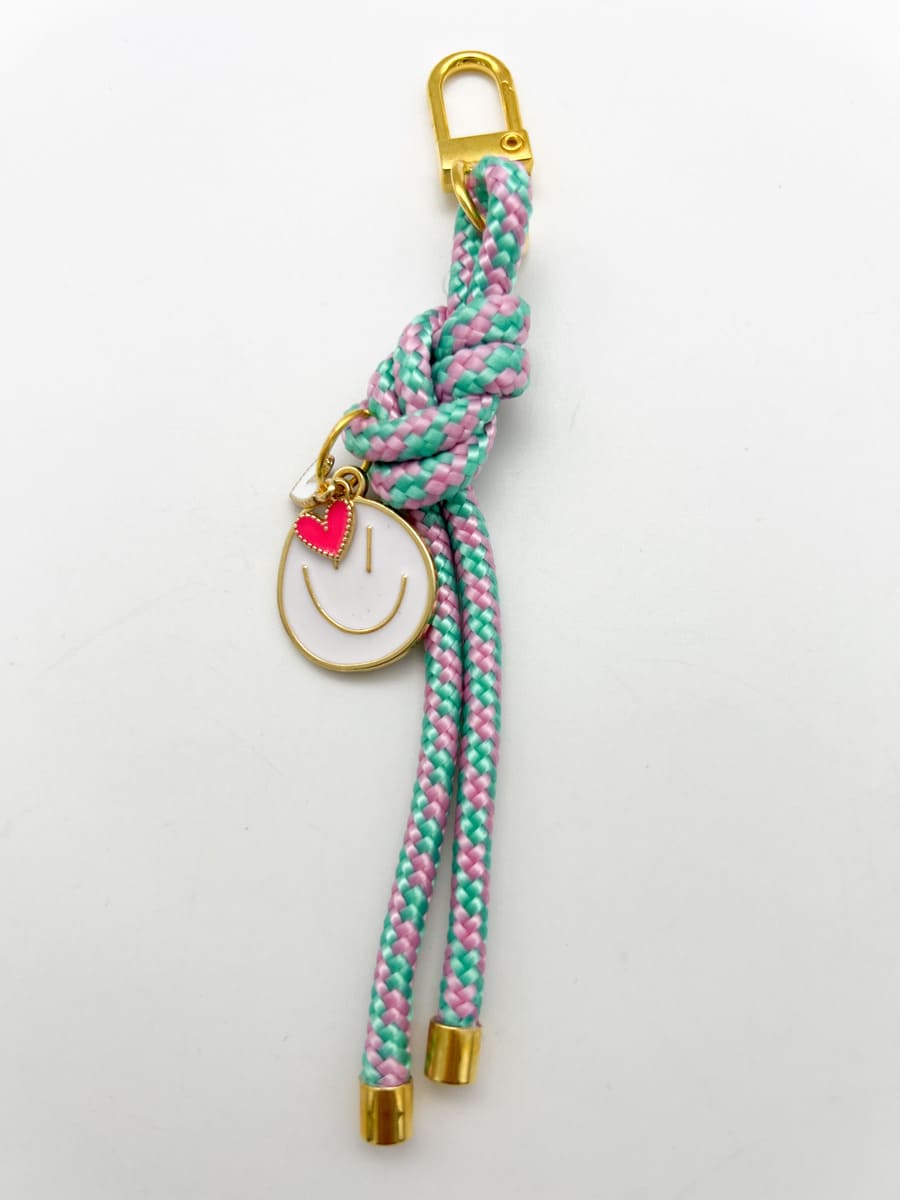 Anhänger KNOT SMILEY mint rosa