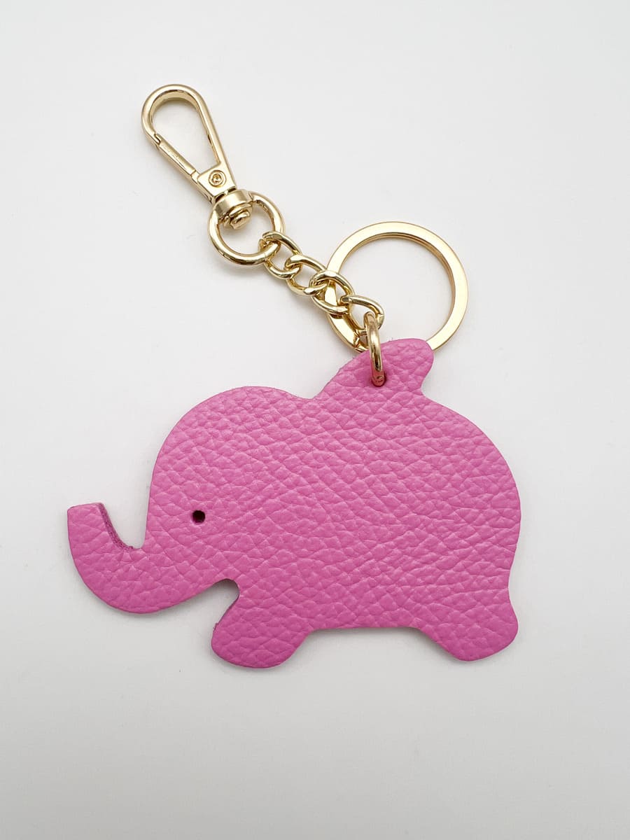 Anhänger LEATHER ELEPHANT PINK