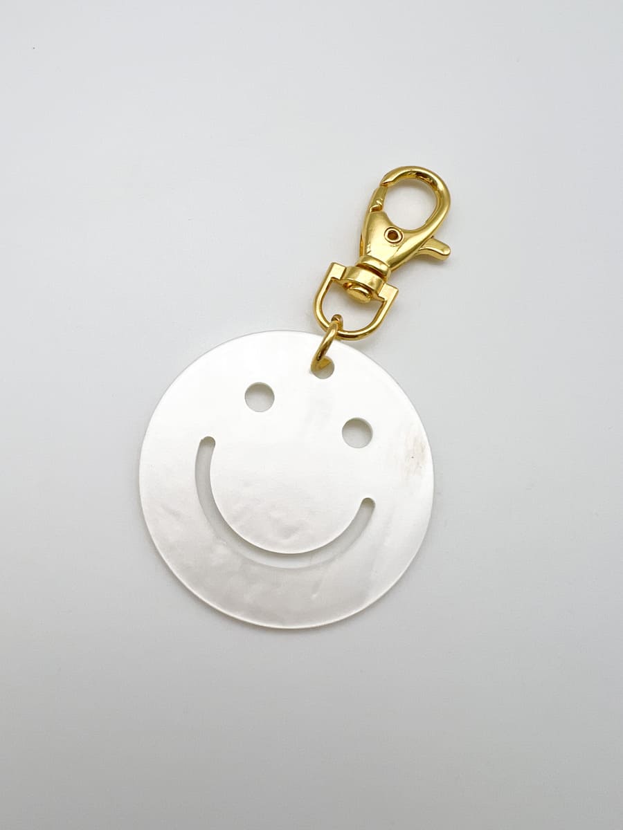 Anhänger Smiley weiss