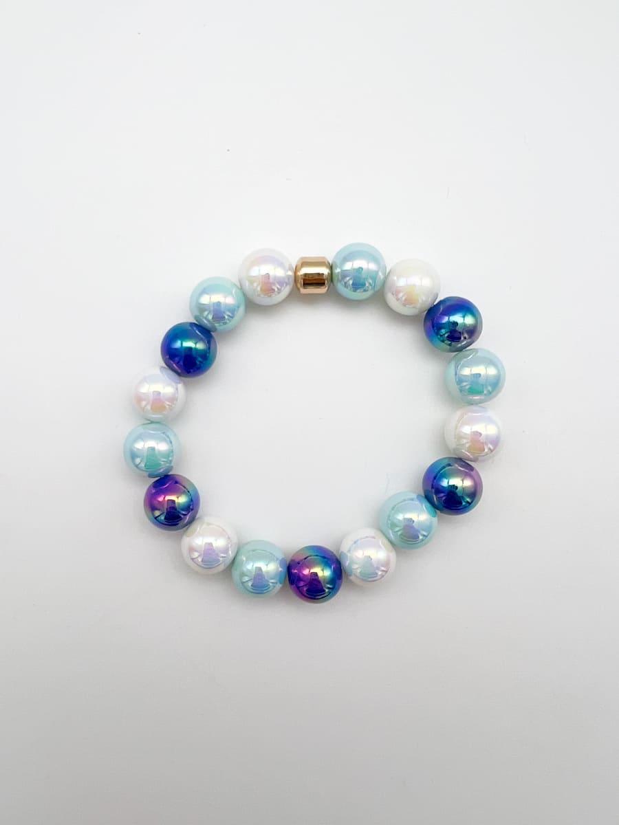 Armband MIRACLE PEARLS BLUE STRIPES