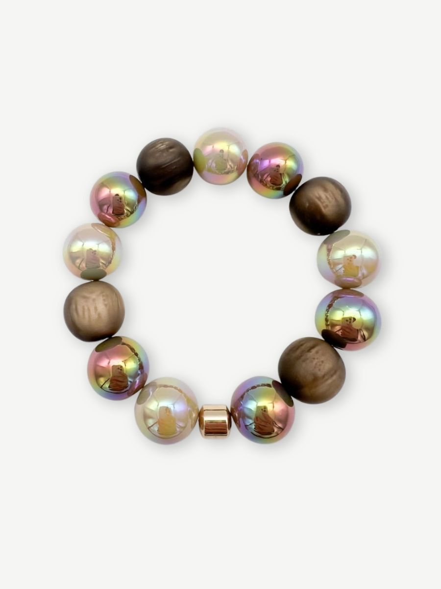 Armband MIRACLE PEARLS BROWN MIX