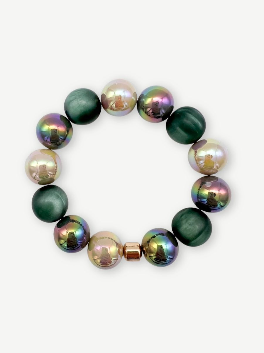 Armband MIRACLE PEARLS GREEN MIX