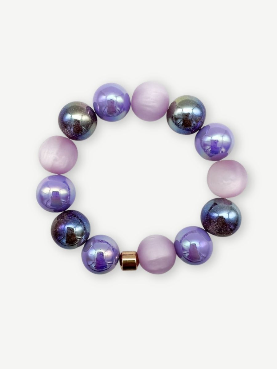 Armband MIRACLE PEARLS PURPLE MIX