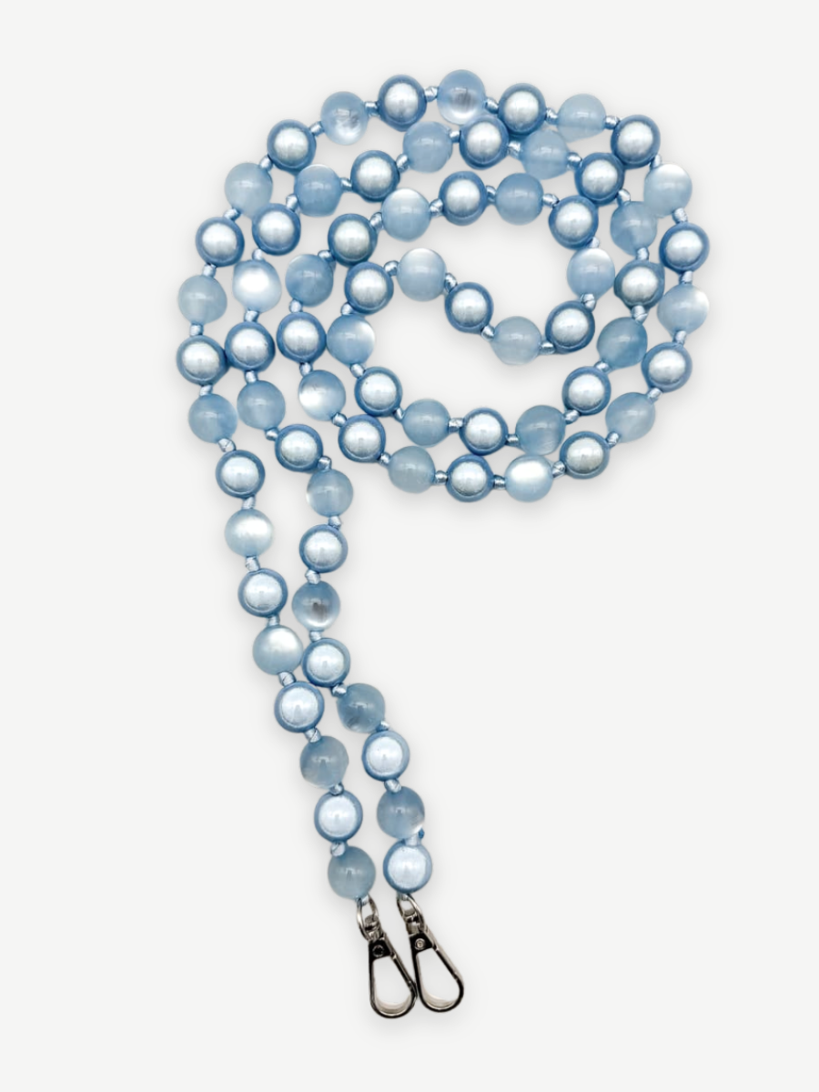 Crossbodykette MIRACLE MIX LIGHT BLUE aus Miracle Perlen