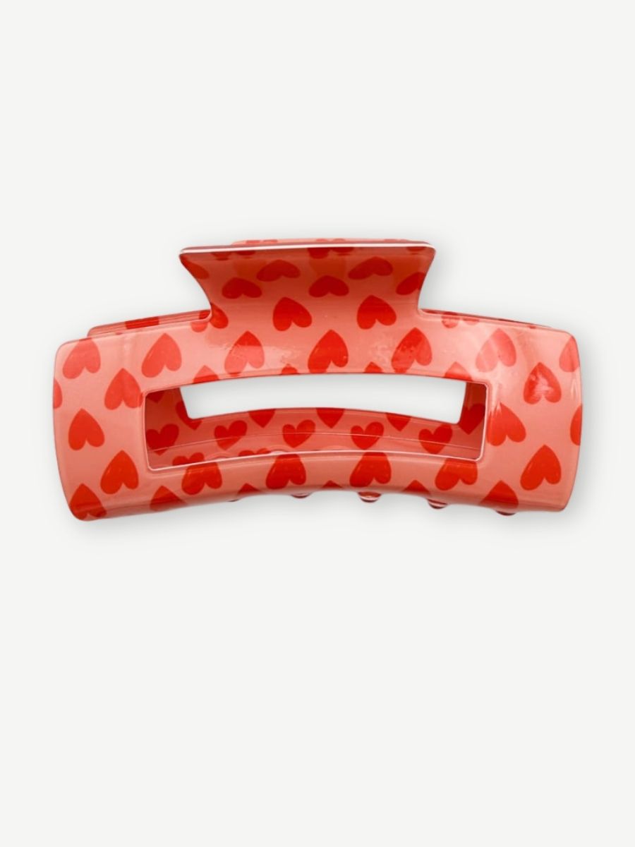 Haarklammer pinky hearts