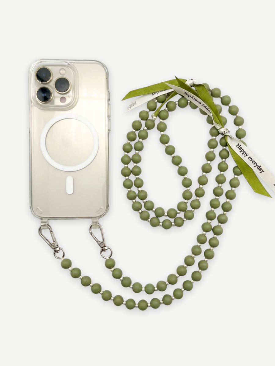 Handykette IBIZA GREEN Set mit Hülle transparent