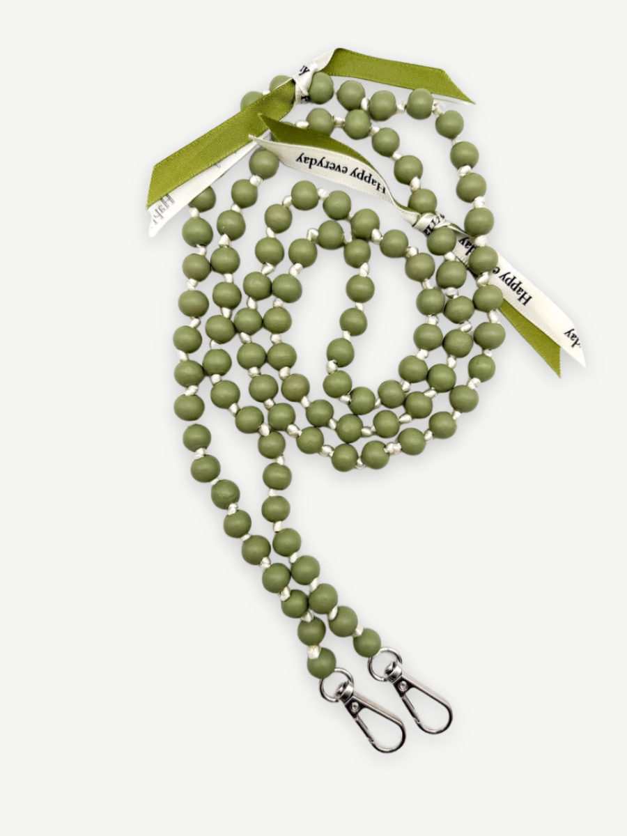 Handykette Ibiza green aus Holzperlen