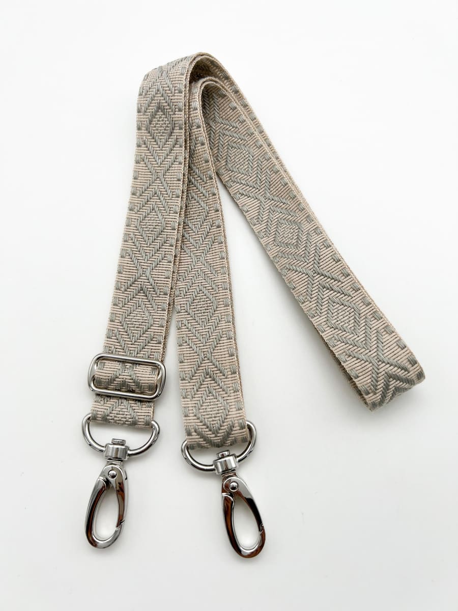 Handykette grau beige mit Muster