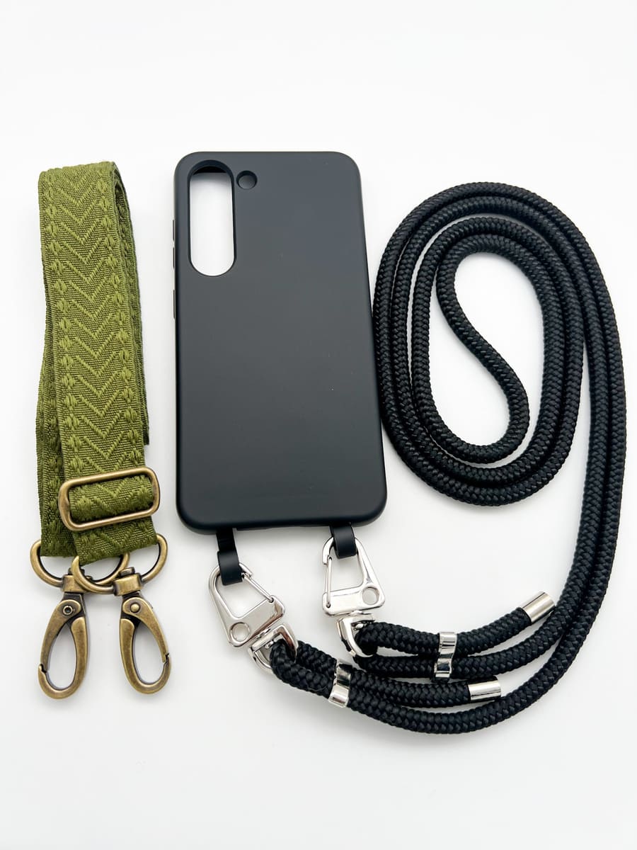 Set Handykette MONACO GREEN mit Hülle COAL für Samsung