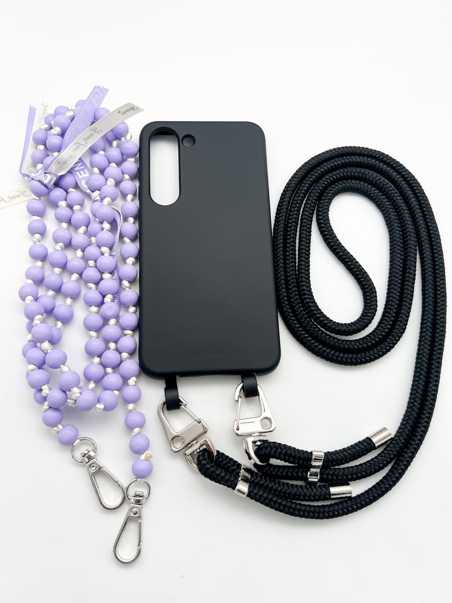 Set Handykette IBIZA PURPLE mit Hülle COAL für Samsung