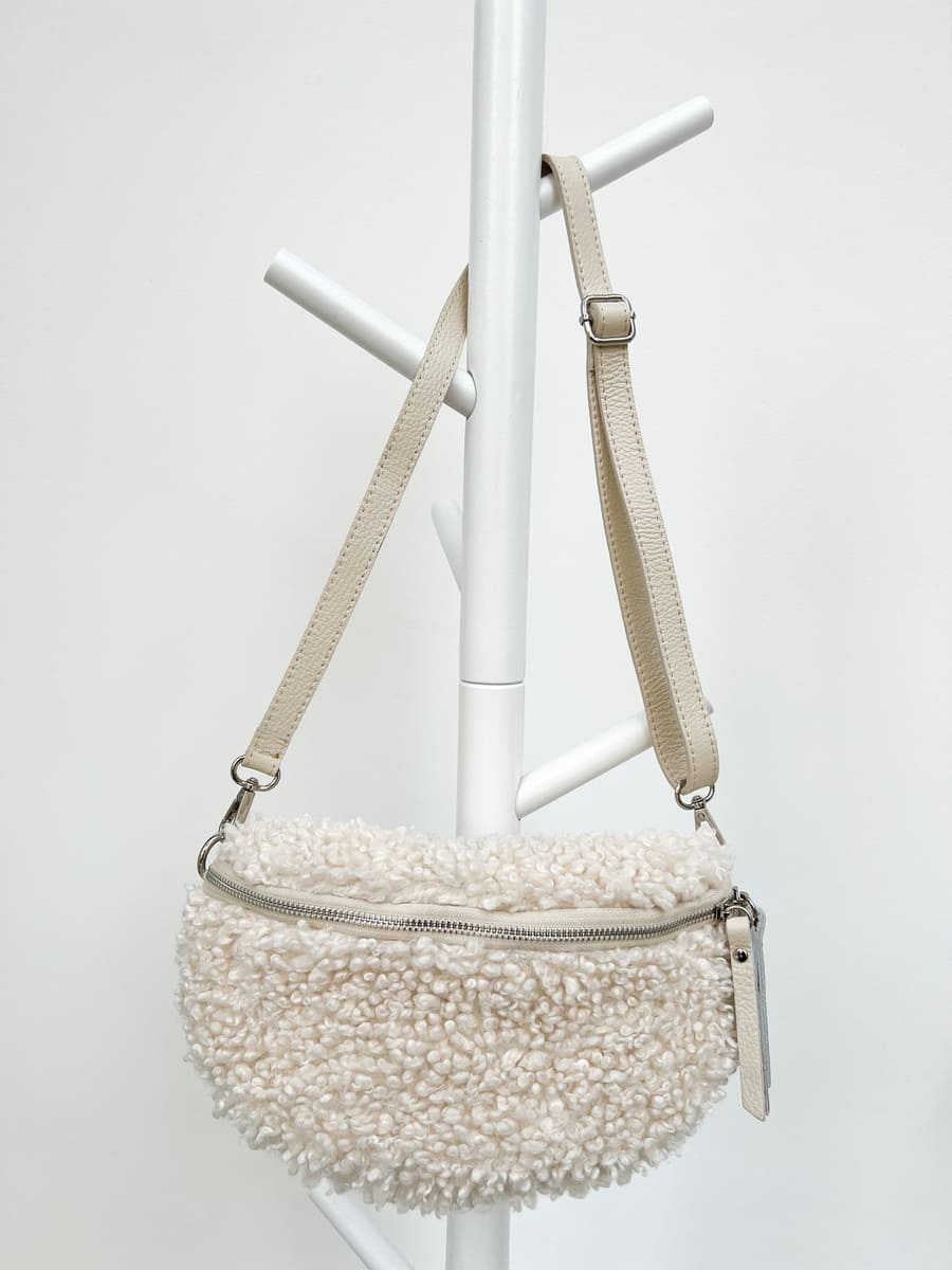 Crossbody Bag Teddy creme