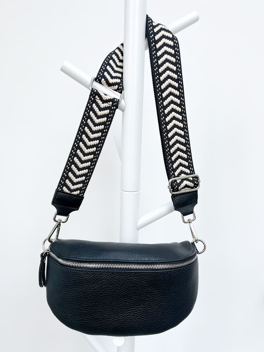 Gurt Zacken schwarz weiss