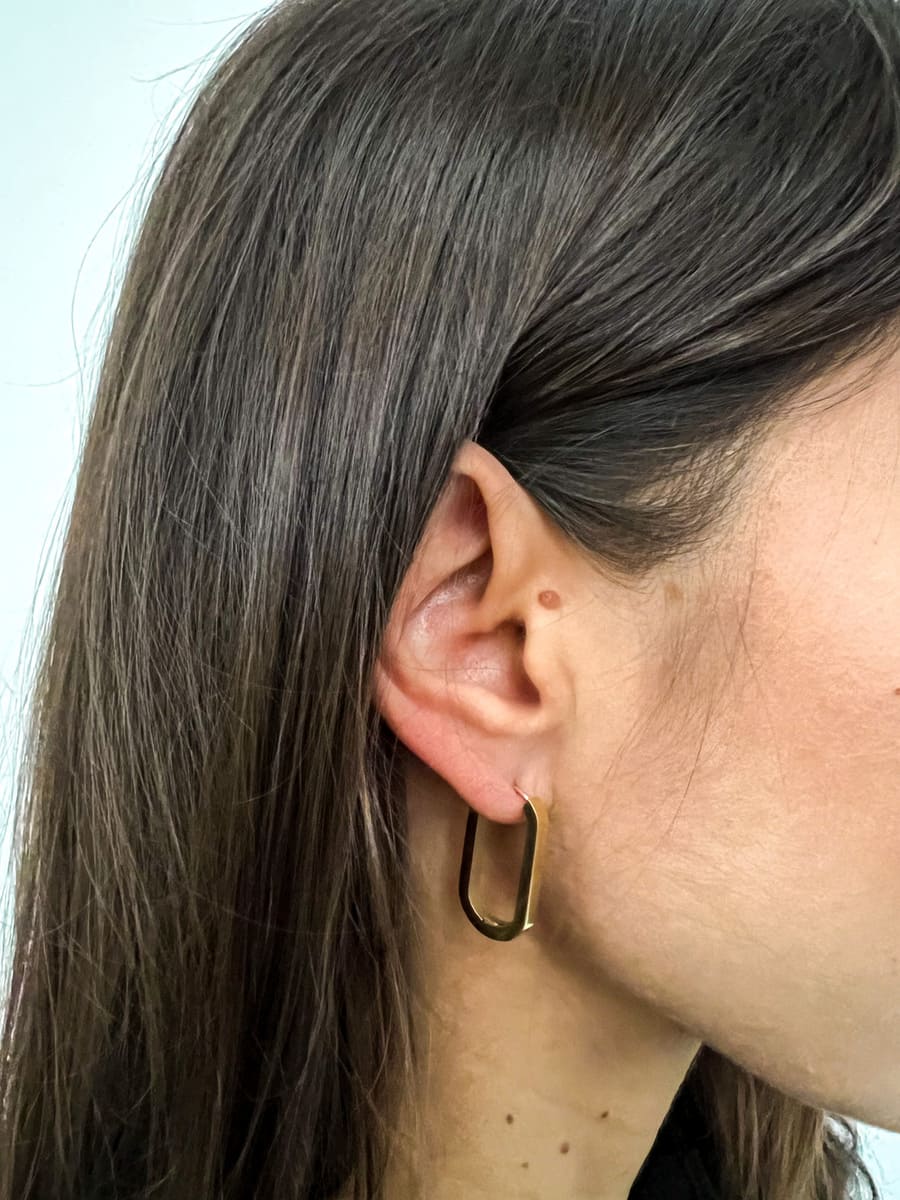 Ohrring oval gold