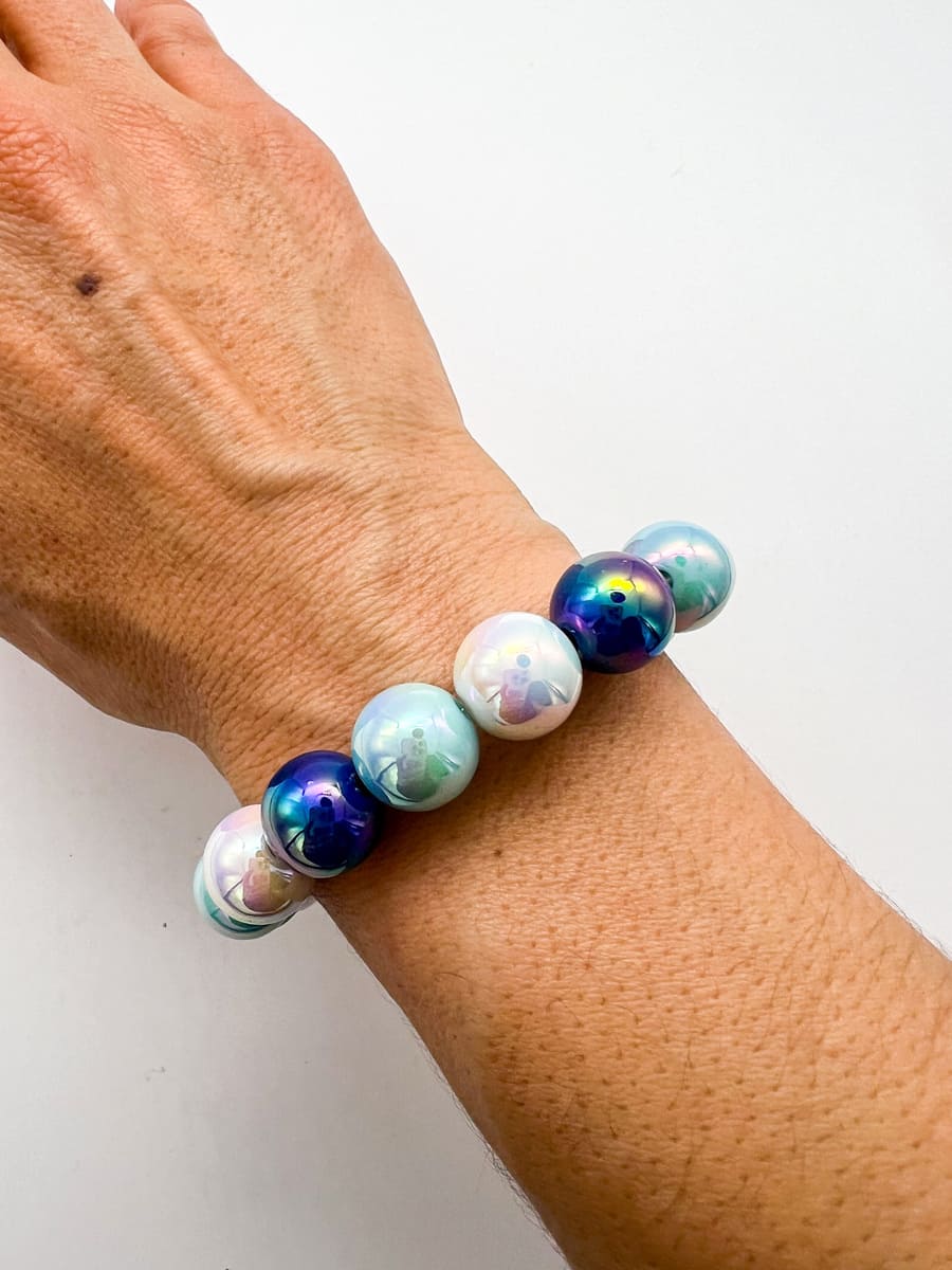 Armband MIRACLE PEARLS BLUE STRIPES