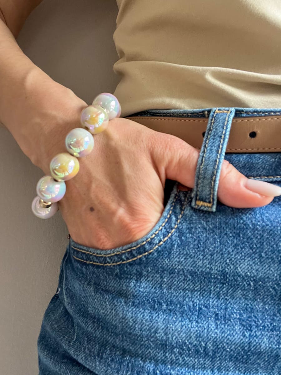 Armband MIRACLE PEARLS PINKY STONES GLAZE