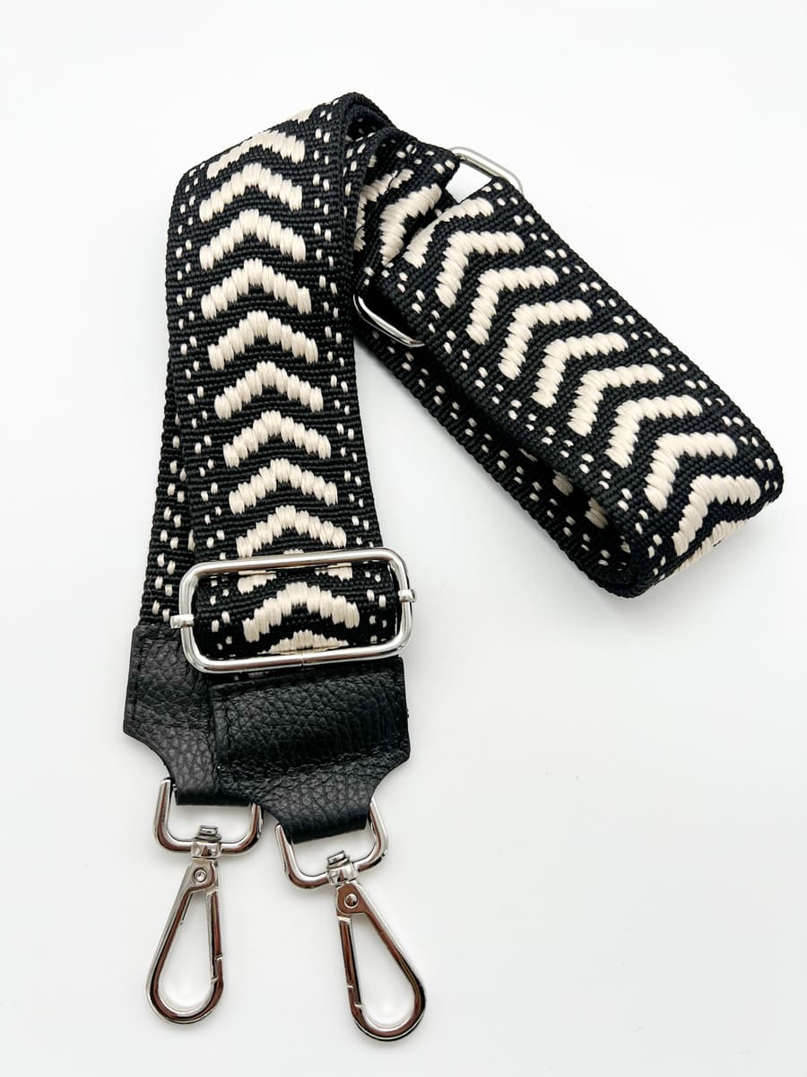 Gurt Zacken schwarz weiss