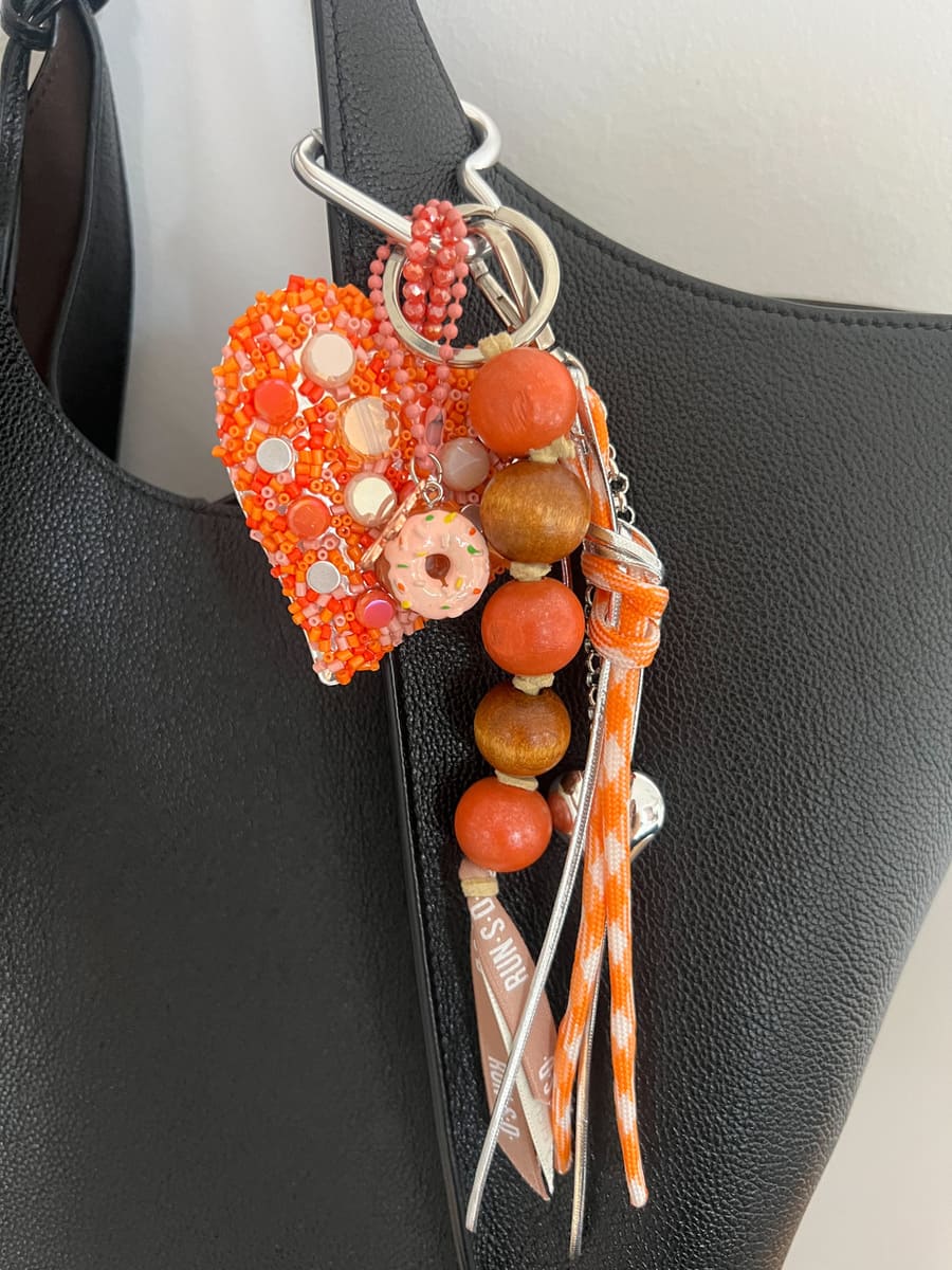 Taschenanhänger ORANGE HEART