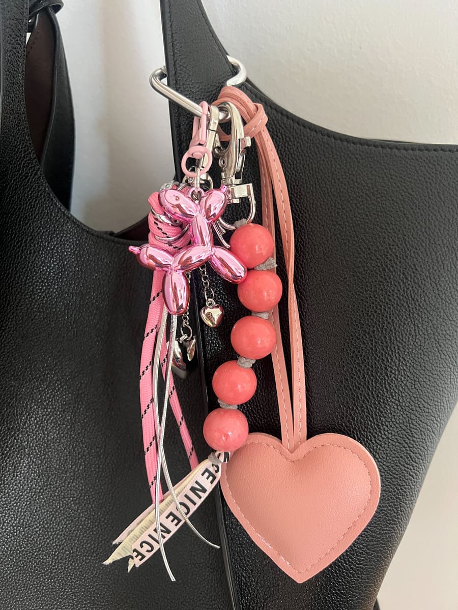 Taschenanhänger HEART ROSE