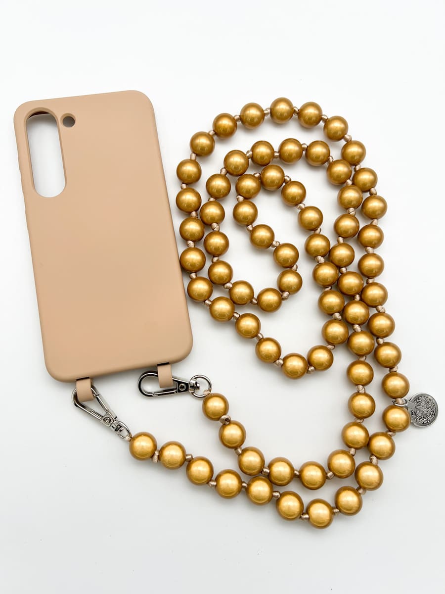 Set Handykette MIRACLE GOLD mit Hülle TOFFEE für Samsung