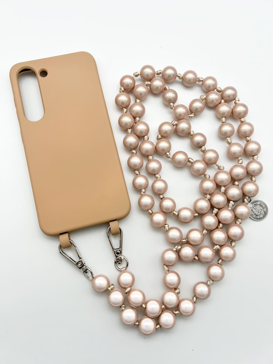 Set Handykette FLEUR ROSE mit Hülle TOFFEE für Samsung