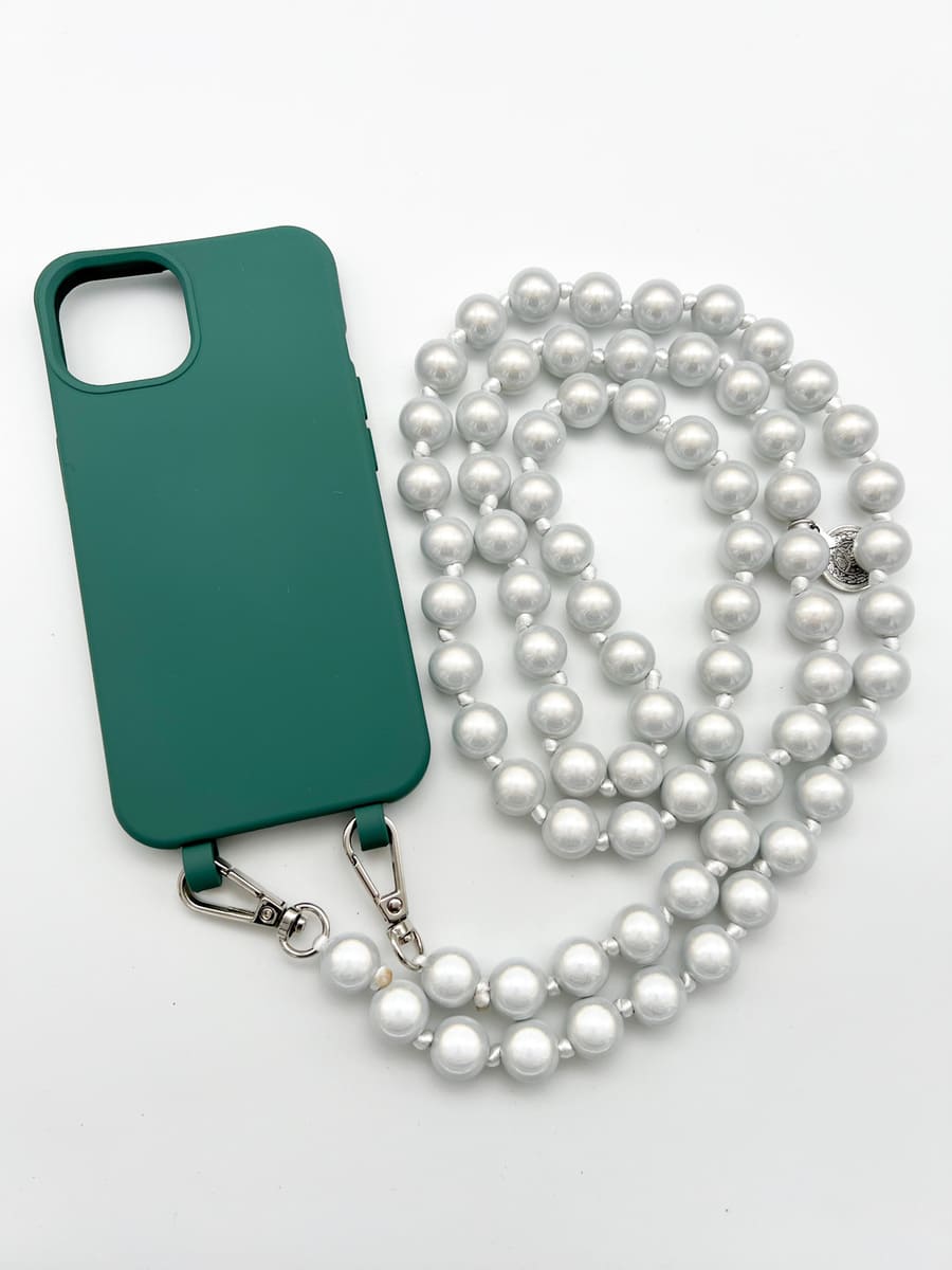 Set Handykette MIRACLE SILVER mit Hülle OCEAN für iPhone