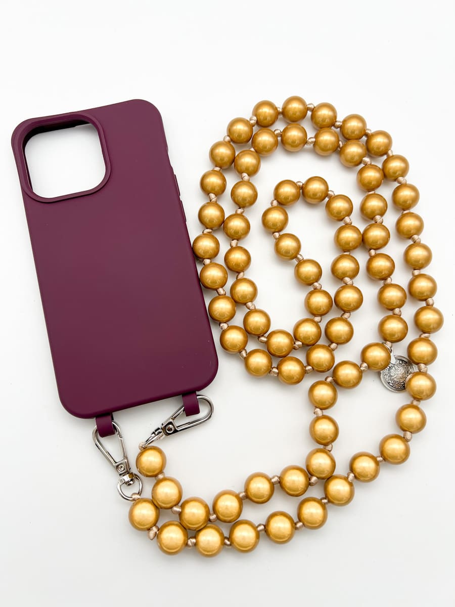 Set Handykette MIRACLE GOLD mit Hülle BERRY für iPhone