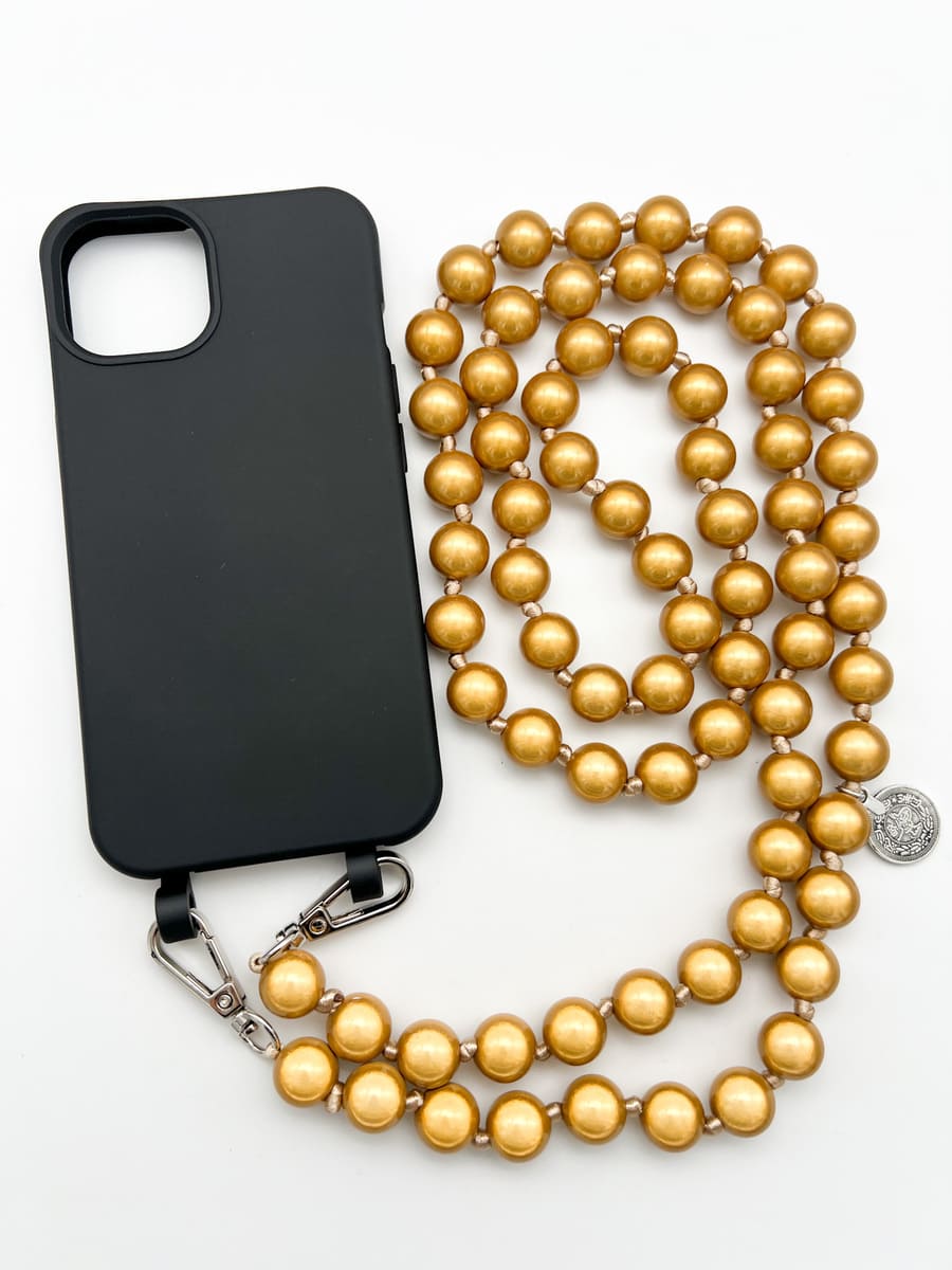 Set Handykette MIRACLE GOLD mit Hülle COAL für iPhone