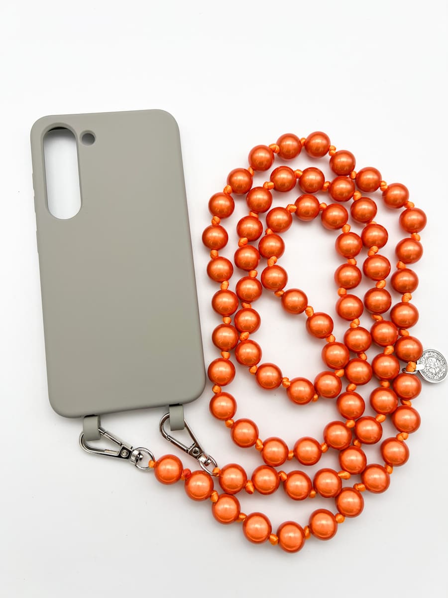 Set Handykette MIRACLE ORANGE mit Hülle STONE für Samsung