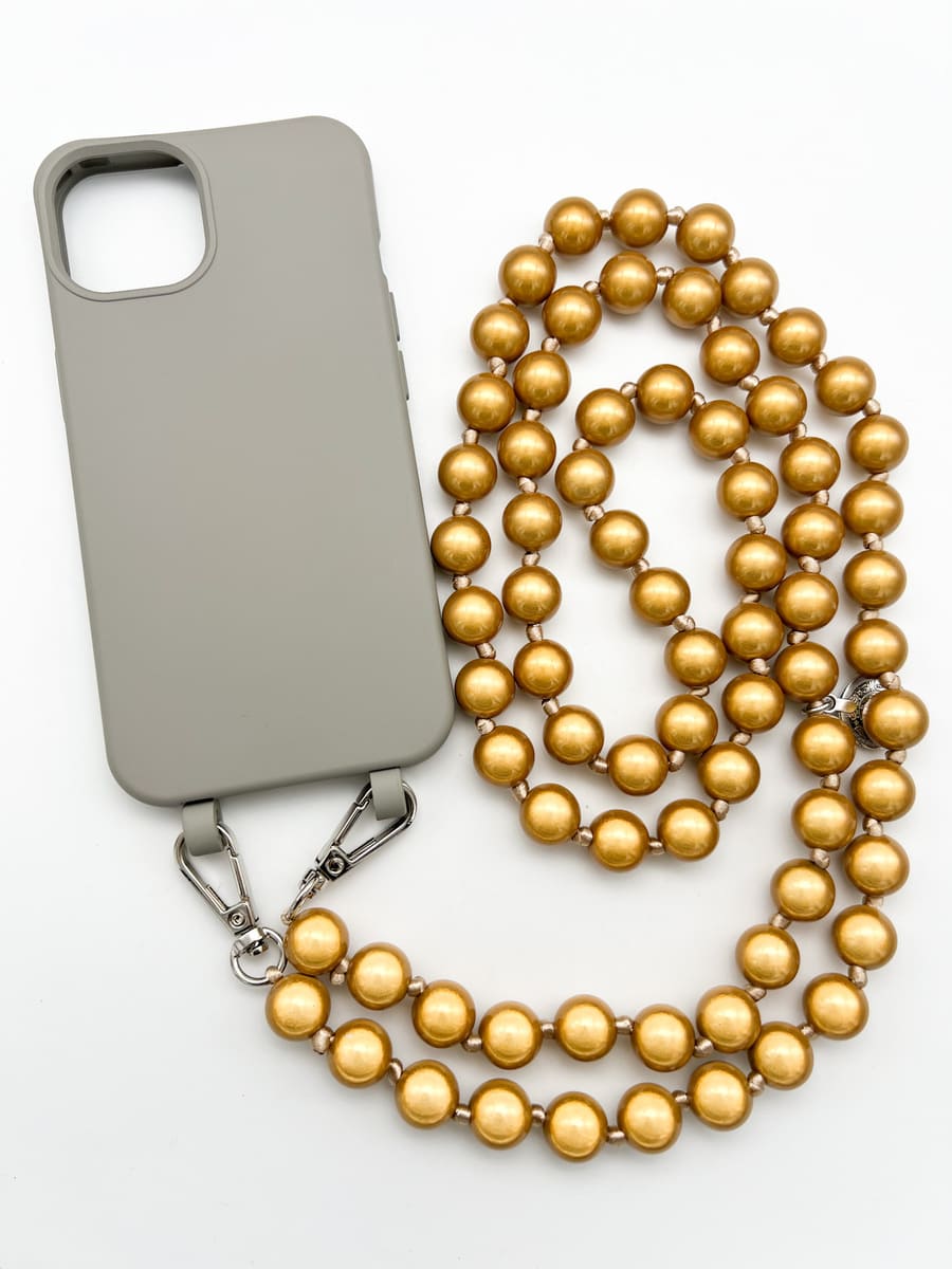 Set Handykette MIRACLE GOLD mit Hülle STONE für iPhone