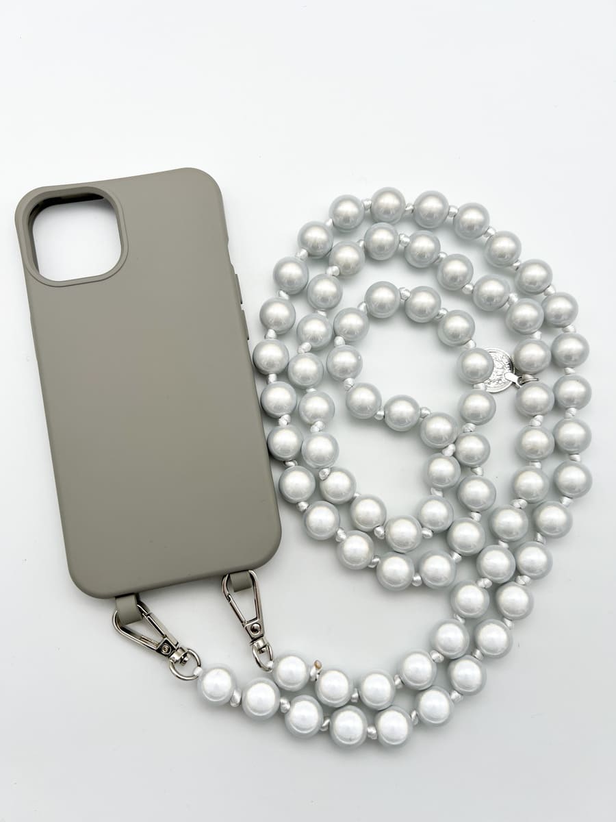 Set Handykette MIRACLE SILVER mit Hülle STONE für iPhone