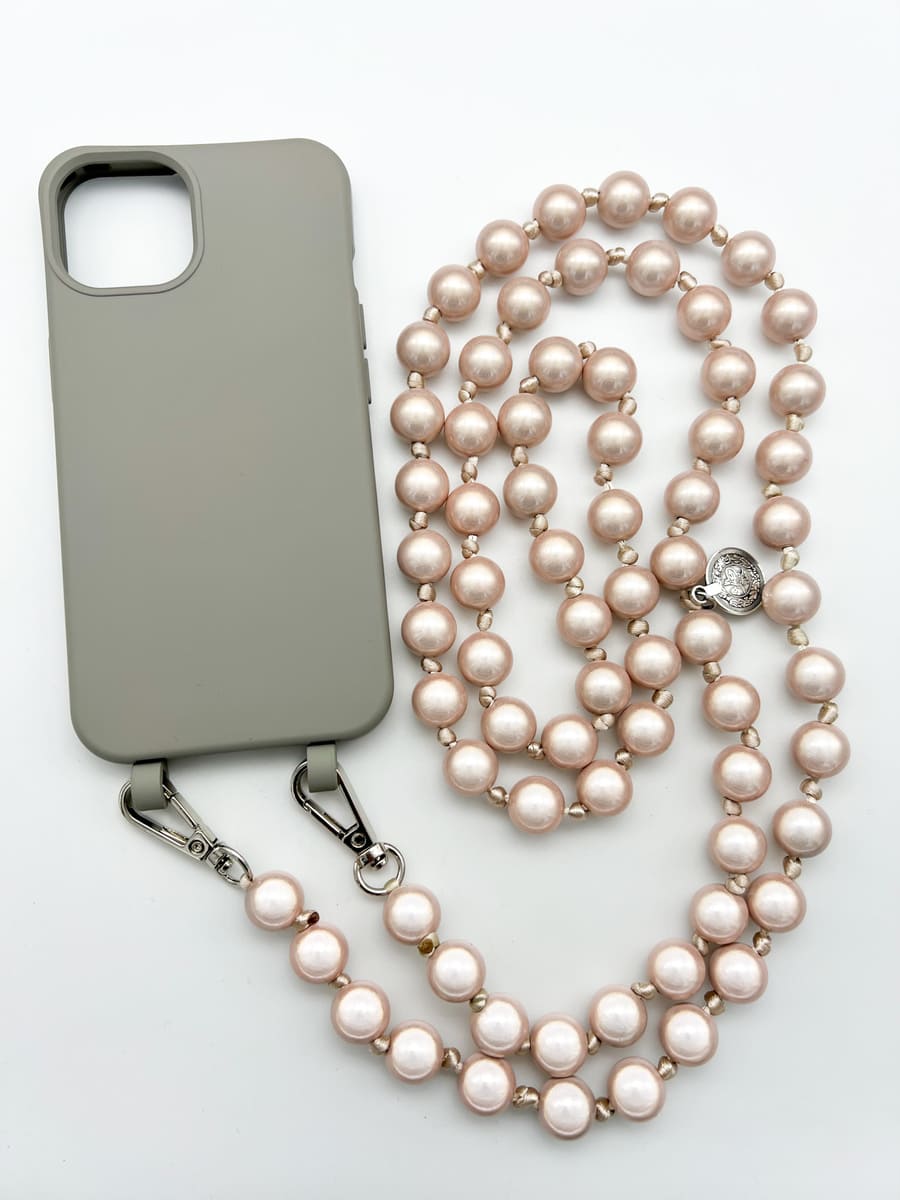 Set Handykette MIRACLE BEIGE mit Hülle STONE für iPhone