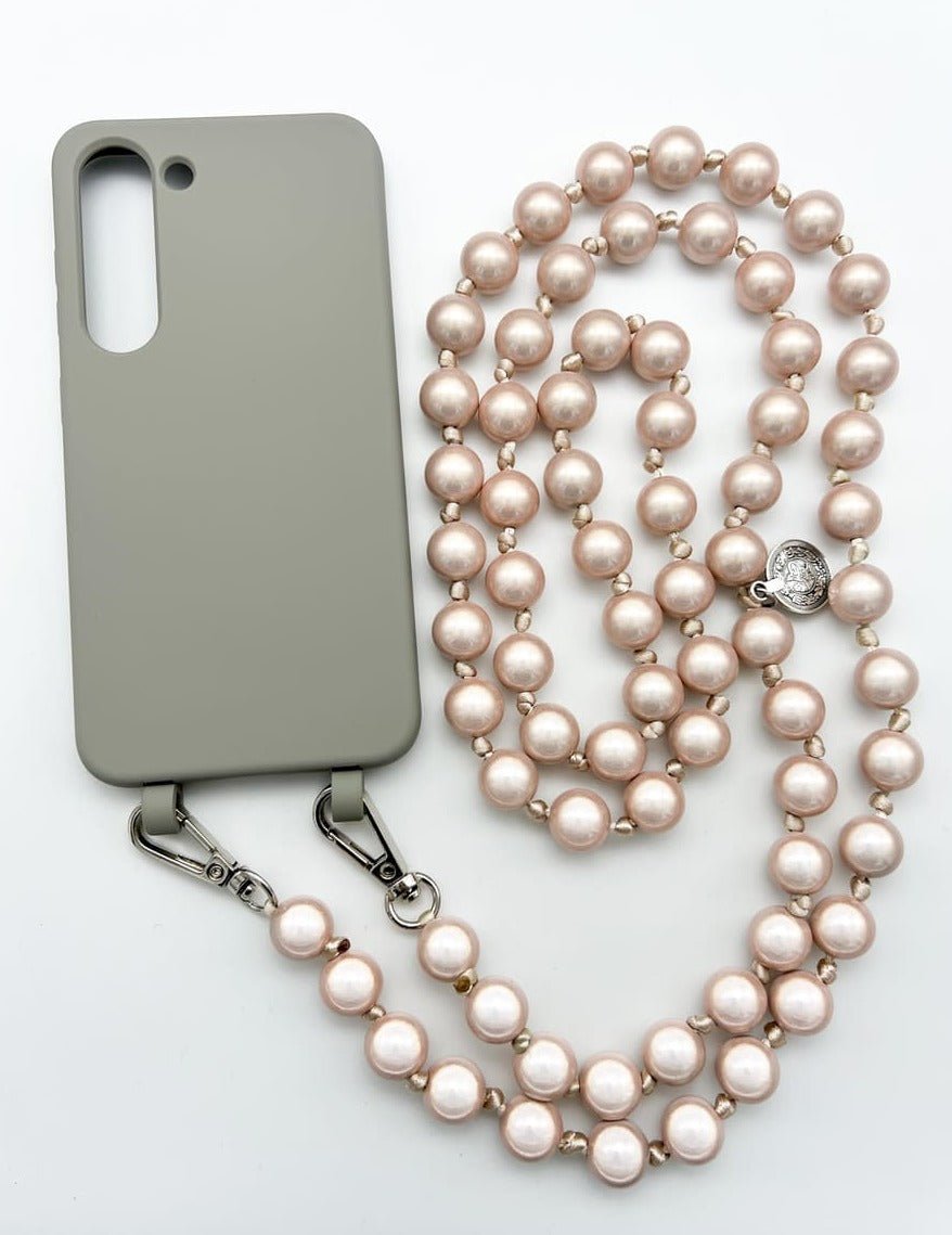 Set Handykette MIRACLE BEIGE mit Hülle STONE für Samsung