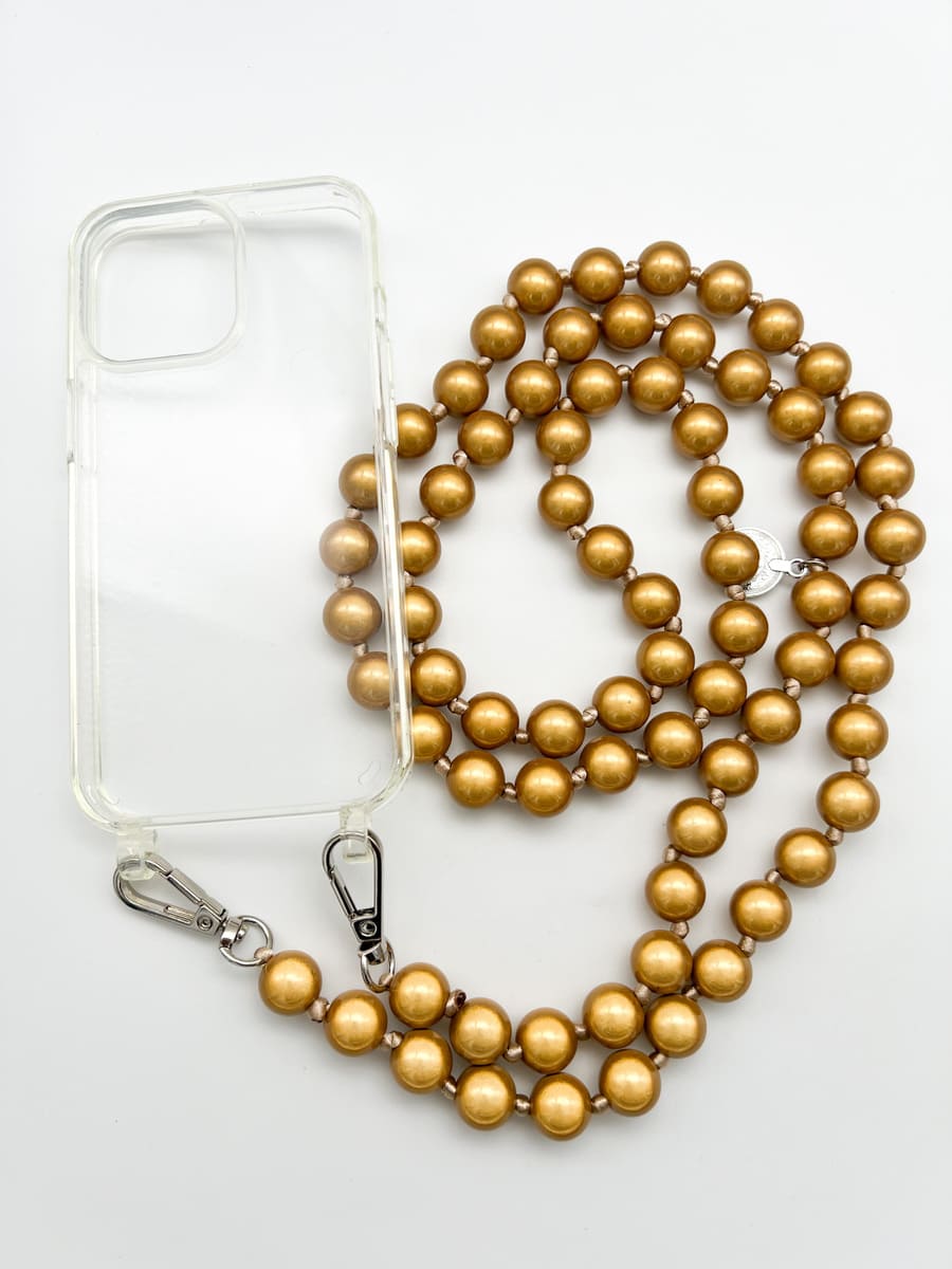 Set Handykette MIRACLE GOLD mit Hülle AIR transparent