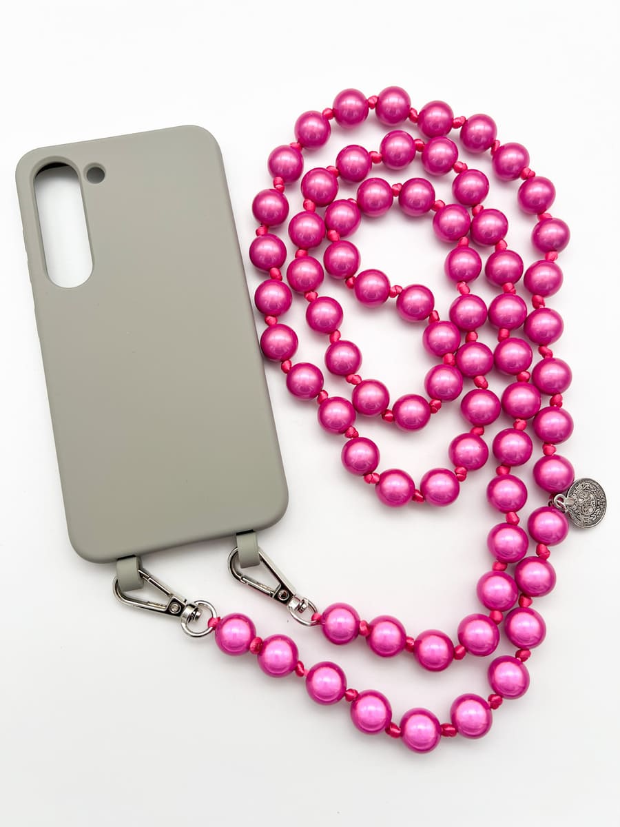 Set Handykette MIRACLE PINK mit Hülle STONE für Samsung