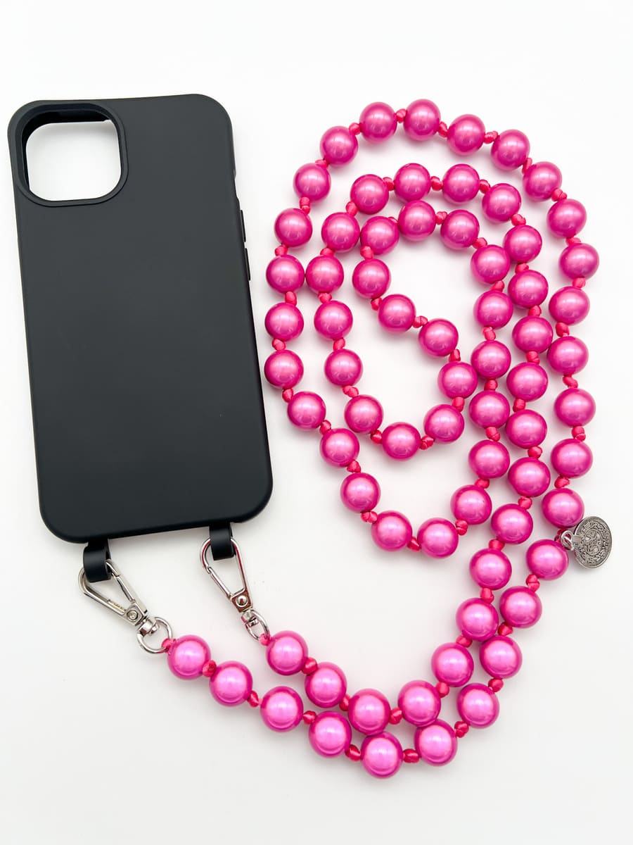 Set Handykette MIRACLE PINK mit Hülle COAL für iPhone
