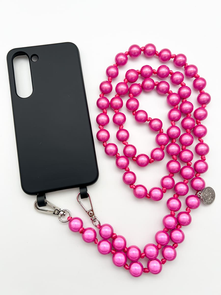Set Handykette MIRACLE PINK mit Hülle COAL für Samsung