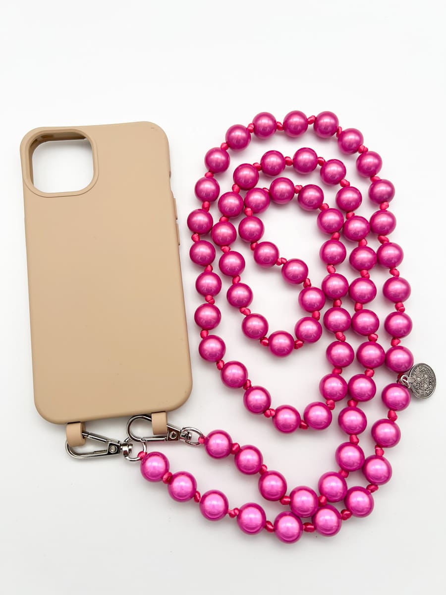 Set Handykette MIRACLE PINK mit Hülle TOFFEE für iPhone