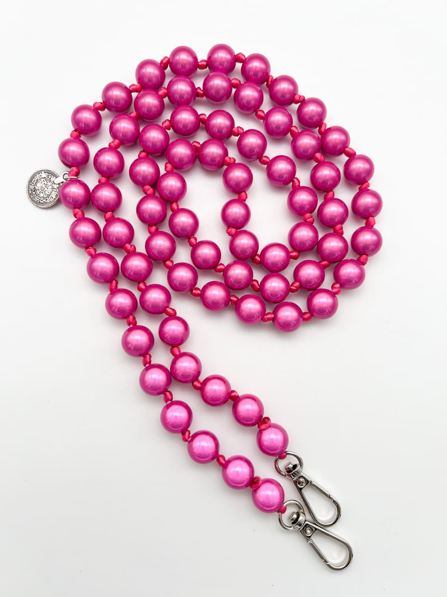 Handykette aus Magic Pearls pink